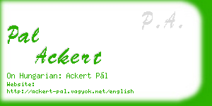 pal ackert business card